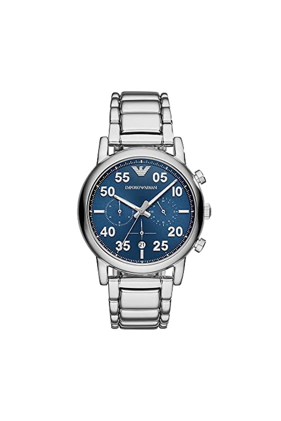 Luigi Men's Chronograph Stainless Blue Dial Quartz Watch AR11132
