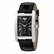 Emporio Armani Mens AR0143 Classic Black Leather Band Watch