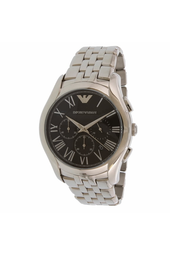 Men's Armani AR1786 44mm Silver Steel Bracelet & Case Mineral Watch