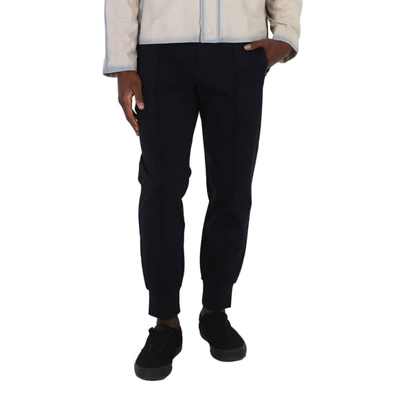 Emporio Armani Men's Blu Navy Ponte-Di-Roma Fabric Joggers, Size Small