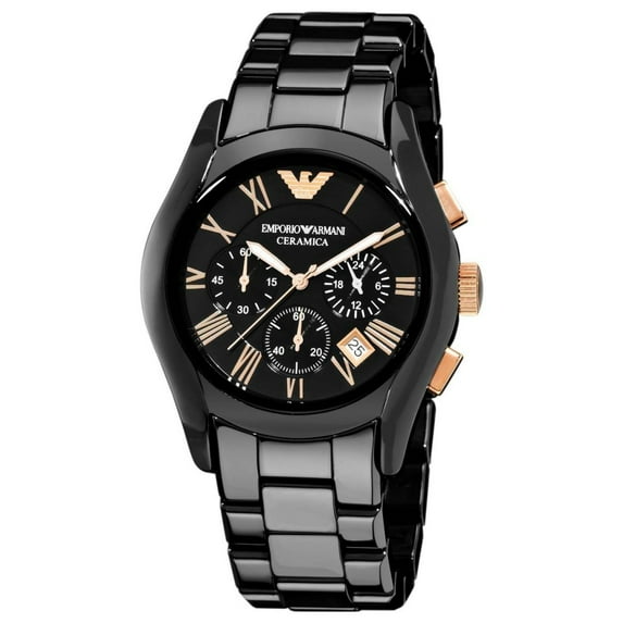 Emporio Armani Men's Ceramica Black Chronograph Watch AR1410