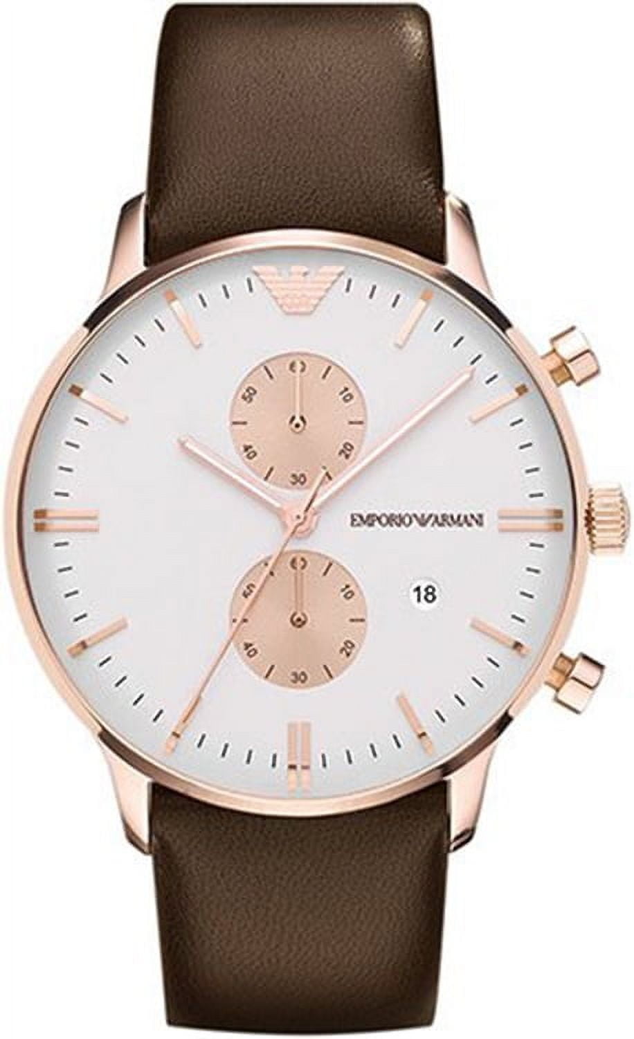 Emporio Armani Men's Chrono Rose Gold-Tone Stainless Steel