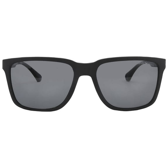 Emporio Armani Men's EA4047-506381-56 Black Square Sunglasses