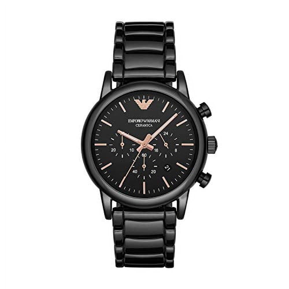 Emporio Armani Men's Emporio Black Stainless Steel Chronograph