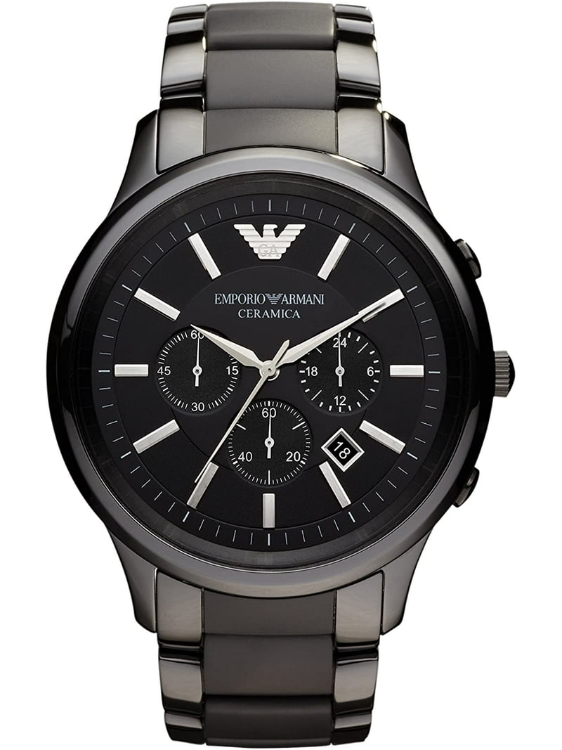 Emporio Armani Men's Emporio Black Stainless Steel Chronograph