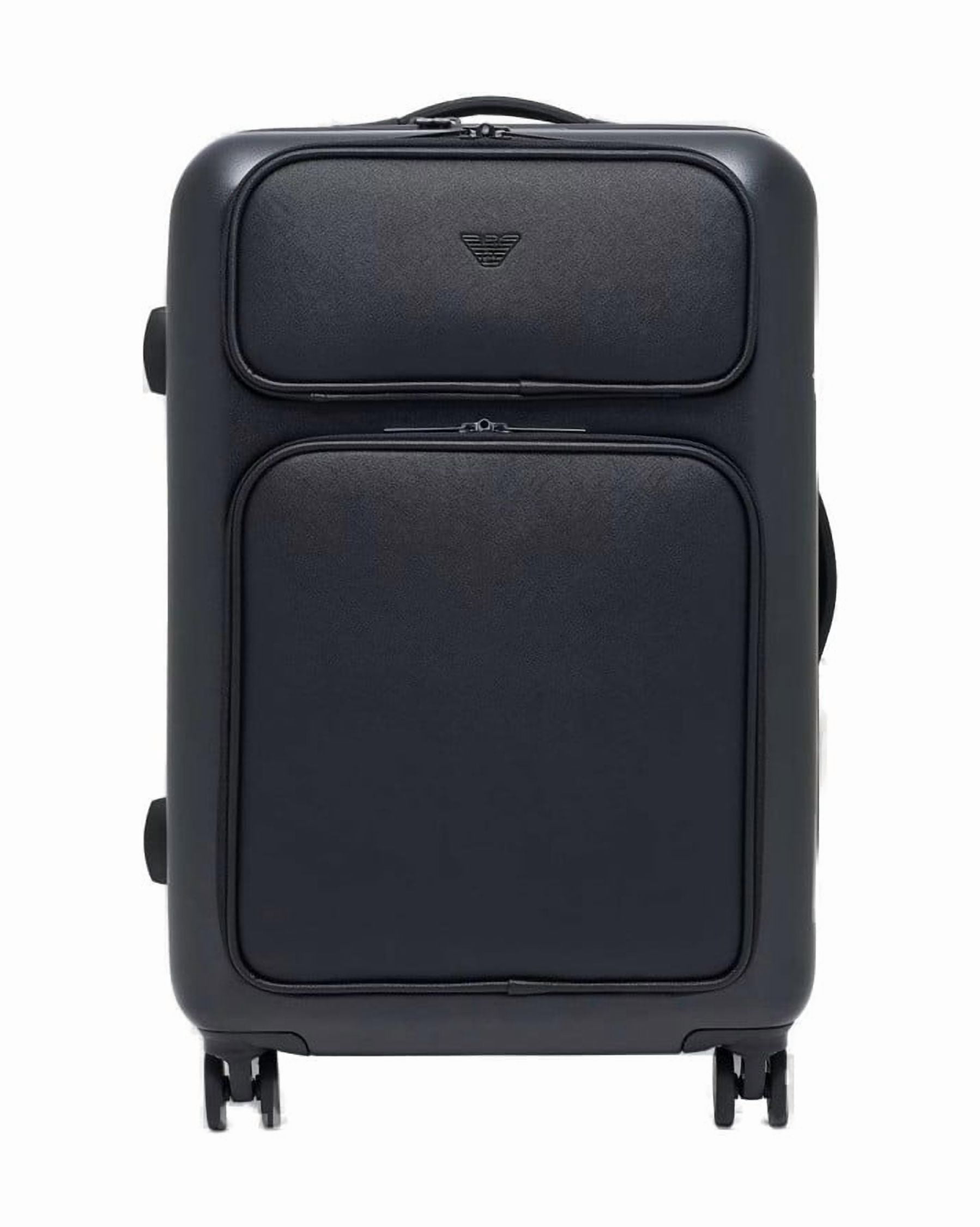 Shell Trolley Emporio Armani Men's Hard Shell Trolley With Telescopic Handle Black ...