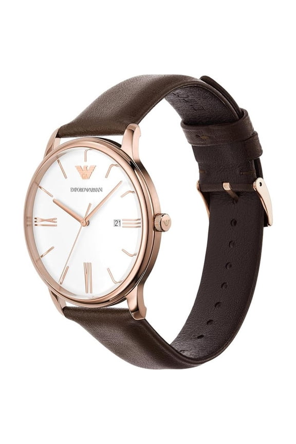 Minimalist Men's White Dial Quartz Watch AR11572