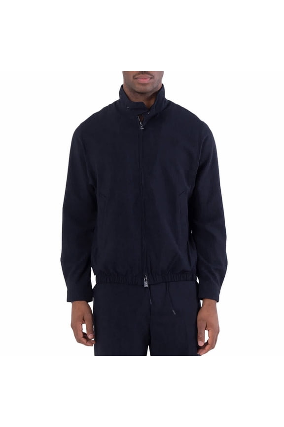 Nylon Seersucker Blouson Jacket, Brand Size 48 ( US Size 38 )