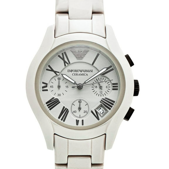 Emporio Armani Quartz Grey Dial Ceramic Men's Watch AR1460