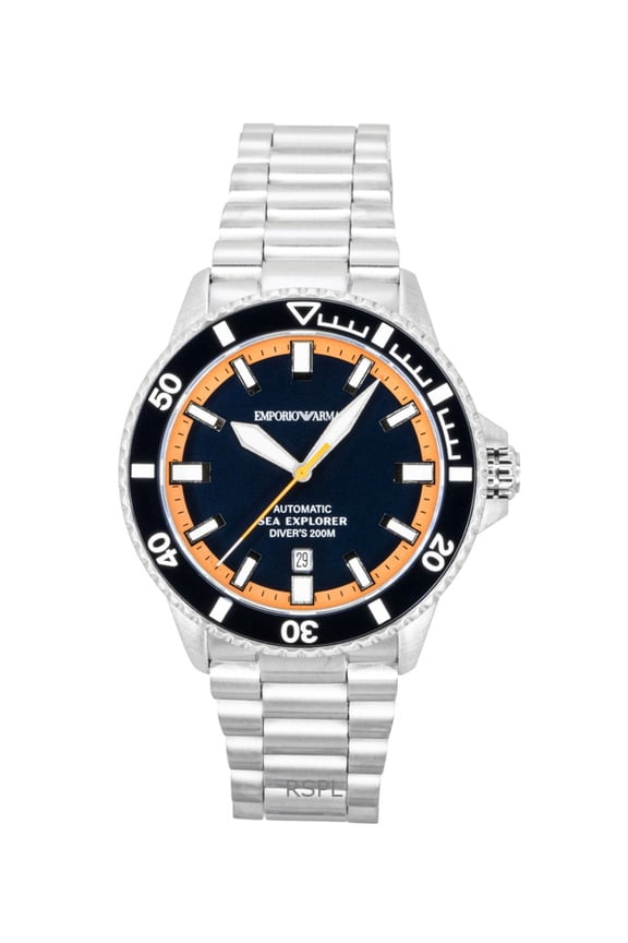Sea Explorer Stainless Steel Blue Dial Diver's Automatic AR60090 200M Men's Watch