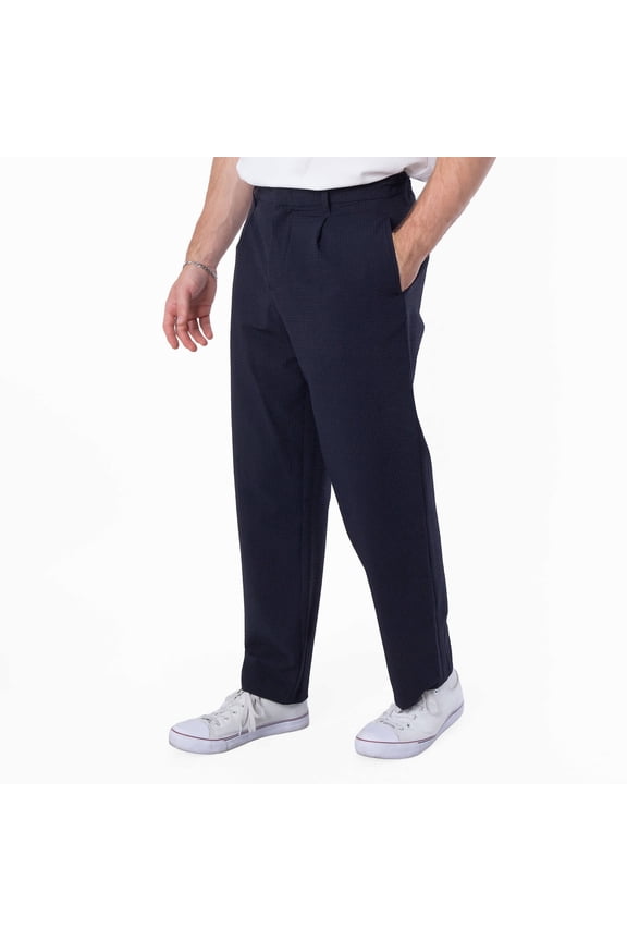 Seersucker Pleated-Waist Chinos Pants, Brand Size 46 (US Size 36)
