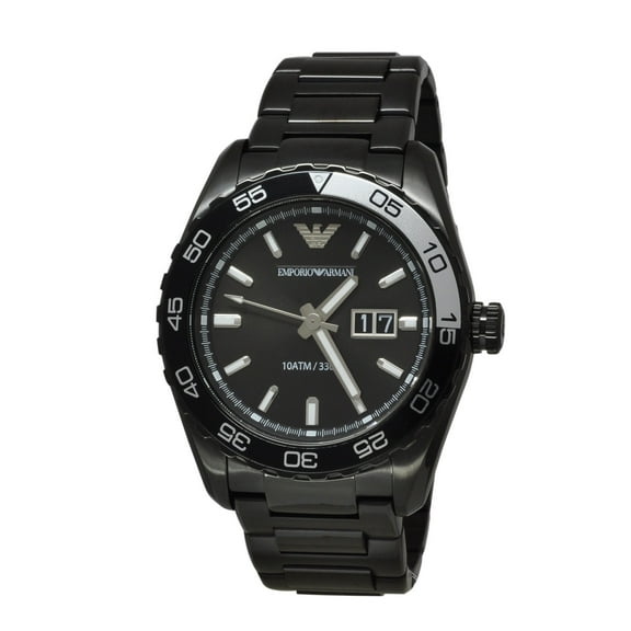 Emporio Armani Sportivo Black Dial Blaxk Ion-plated Men's Watch AR6049