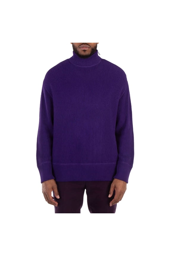 Turtleneck Long-Sleeve Sweater, Size Medium