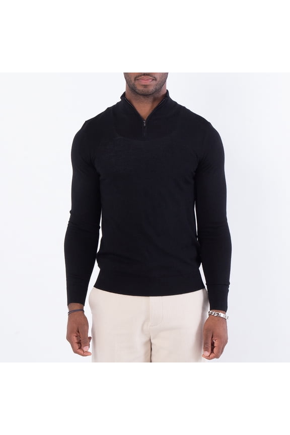 Virgin-Wool High-Neck Jumper, Size Small