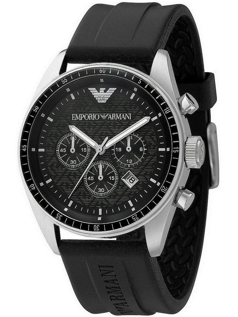 Emporio Armani Watch, Men's Chronograph Black Rubber Strap AR0527