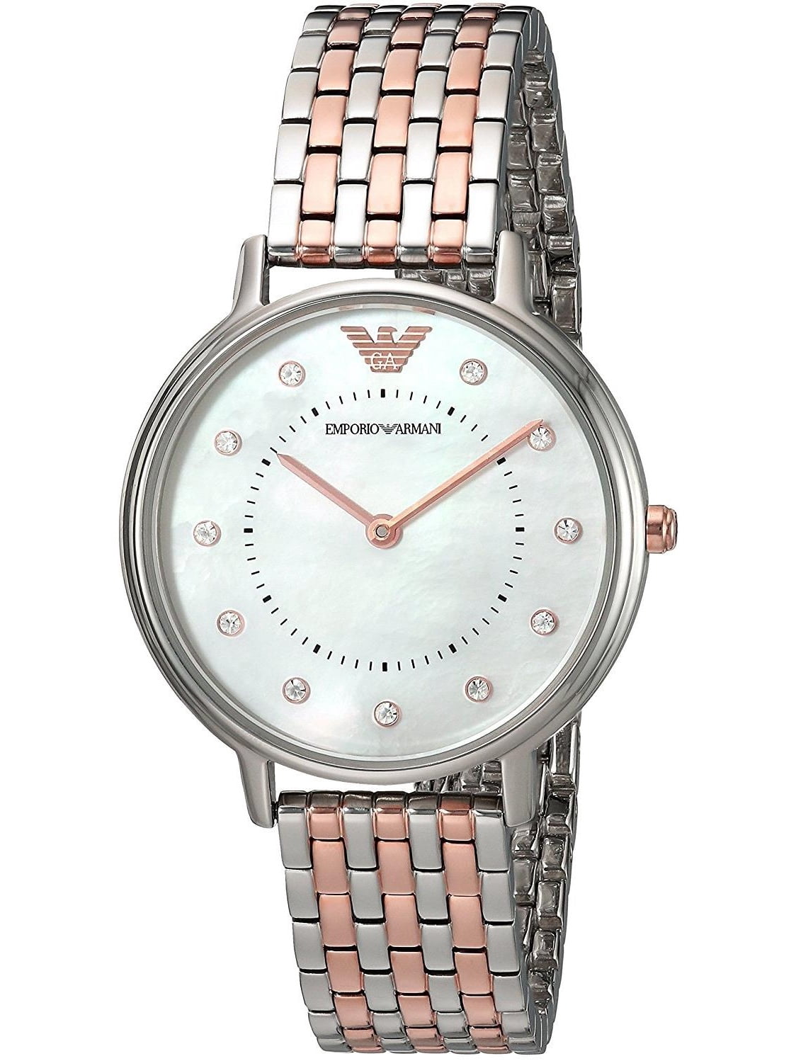 Emporio Armani Women's 32mm Two Tone Steel Bracelet Steel Case