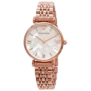 Emporio Armani Womens Rose Gold Mosaic Face Dress Watch AR11110