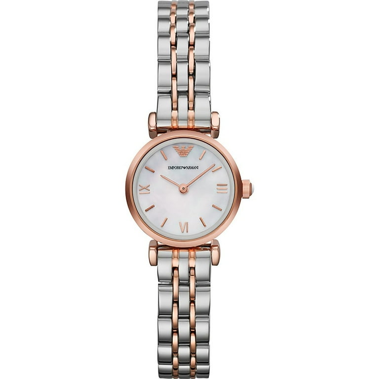 Emporio Armani Women's Two-Tone Mother of Pearl Bracelet Watch
