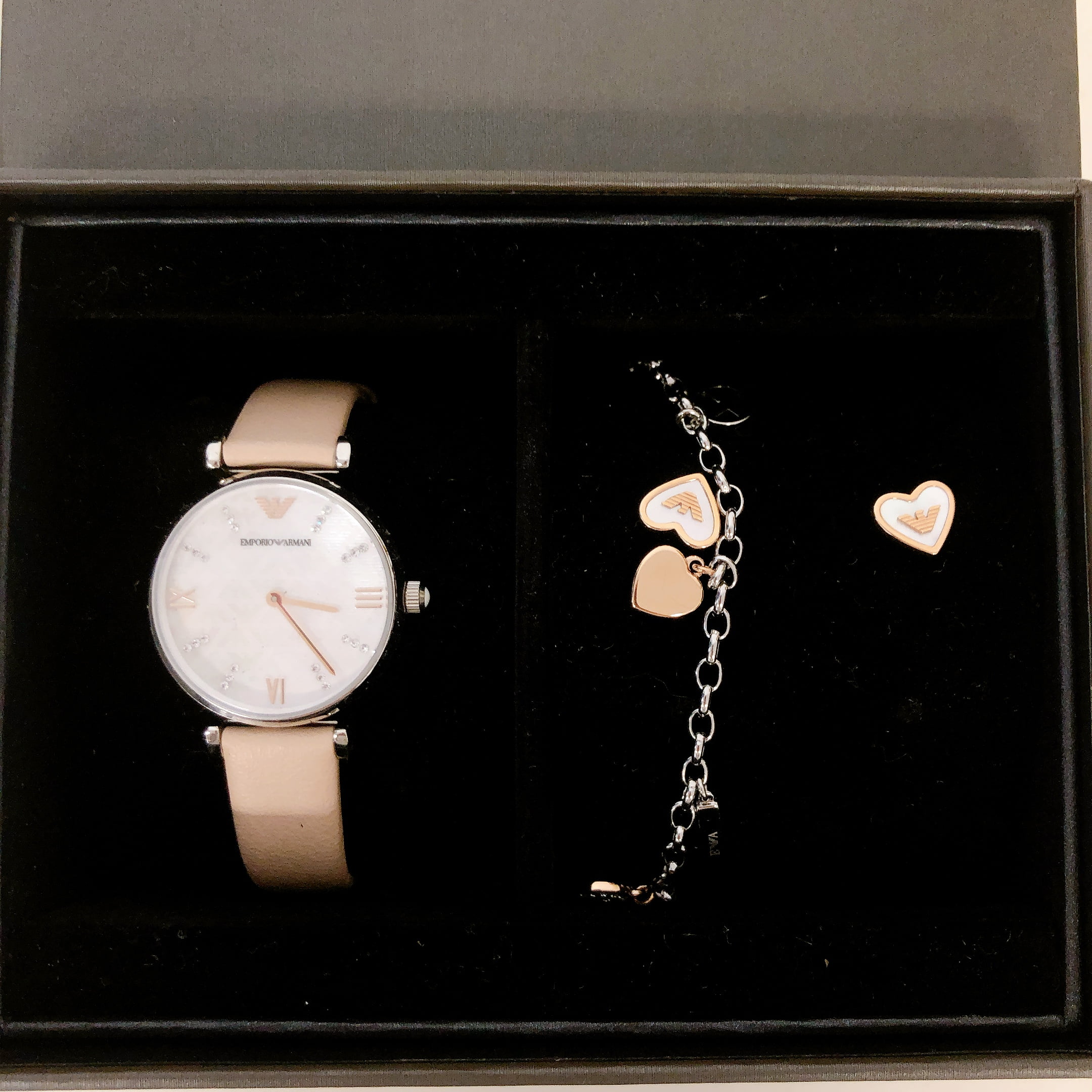 新品】EMPORIO ARMANI マザーパール×ピンクゴールド フラワー時計