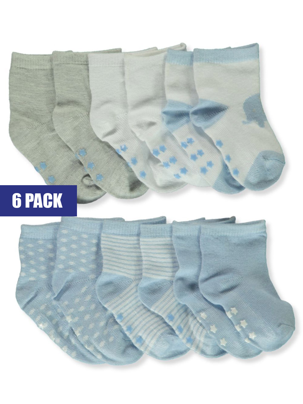 Emporio Baby Baby Boys' 6Pack Cozy Baby Socks blue, 0 6 months