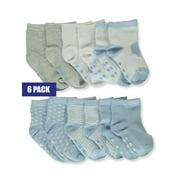 Emporio Baby Baby Boys' 6-Pack Cozy Baby Socks - blue, 0 - 6 months