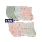 Emporio Baby Baby Girls' 6-Pack Cozy Baby Socks - pink, 0 - 6 months