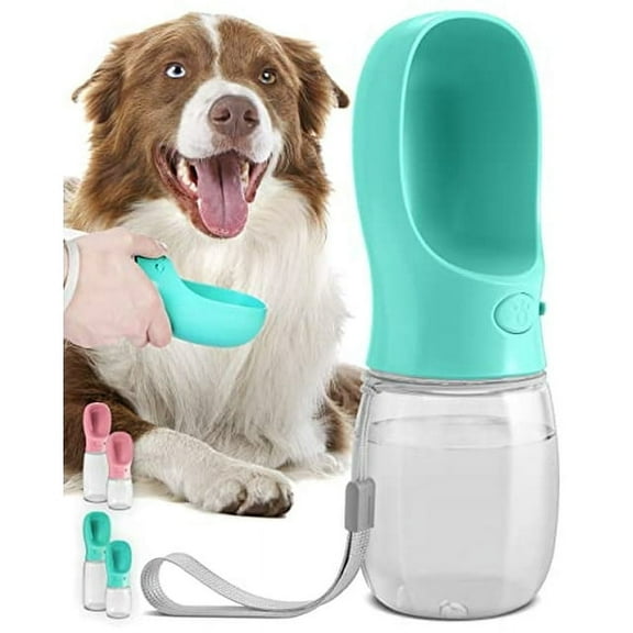 Emporiumify Portable Leak Proof 12 oz Dog Water Bottle with Strap