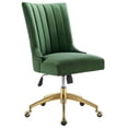 thumbnail image 1 of Modway Empower Channel Tufted Performance Velvet Office Chair in Gold Emerald, 1 of 9