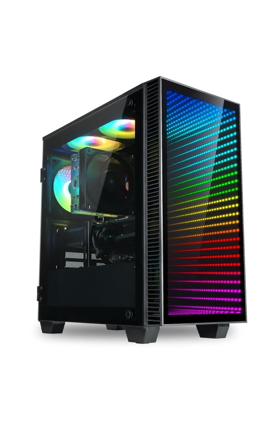 Continuum Micro Gaming Desktop - AMD Radeon RX 9070 XT 16GB, AMD 8-Core Ryzen 7 9800X3D Processor, 32GB DDR5 RAM, 2TB Gen4 NVMe SSD, WiFi, Windows 11 Pro - RGB Gamer Computer