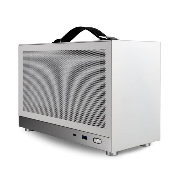 Empowered PC LAN Gaming Desktop (8.1L Small & Light, RTX 5070 12GB, AMD Ryzen 7 8700F, 32GB DDR5 RAM, 2TB Gen4 NVMe SSD, Internal WiFi + Bluetooth, Windows 11 Pro) Best Mini ITX SFF Computer (White)