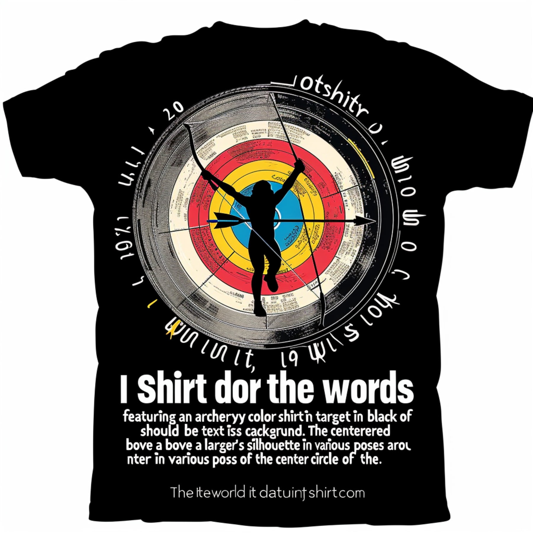 Empowering Faith Archery Target Black TShirt Featuring a bold design