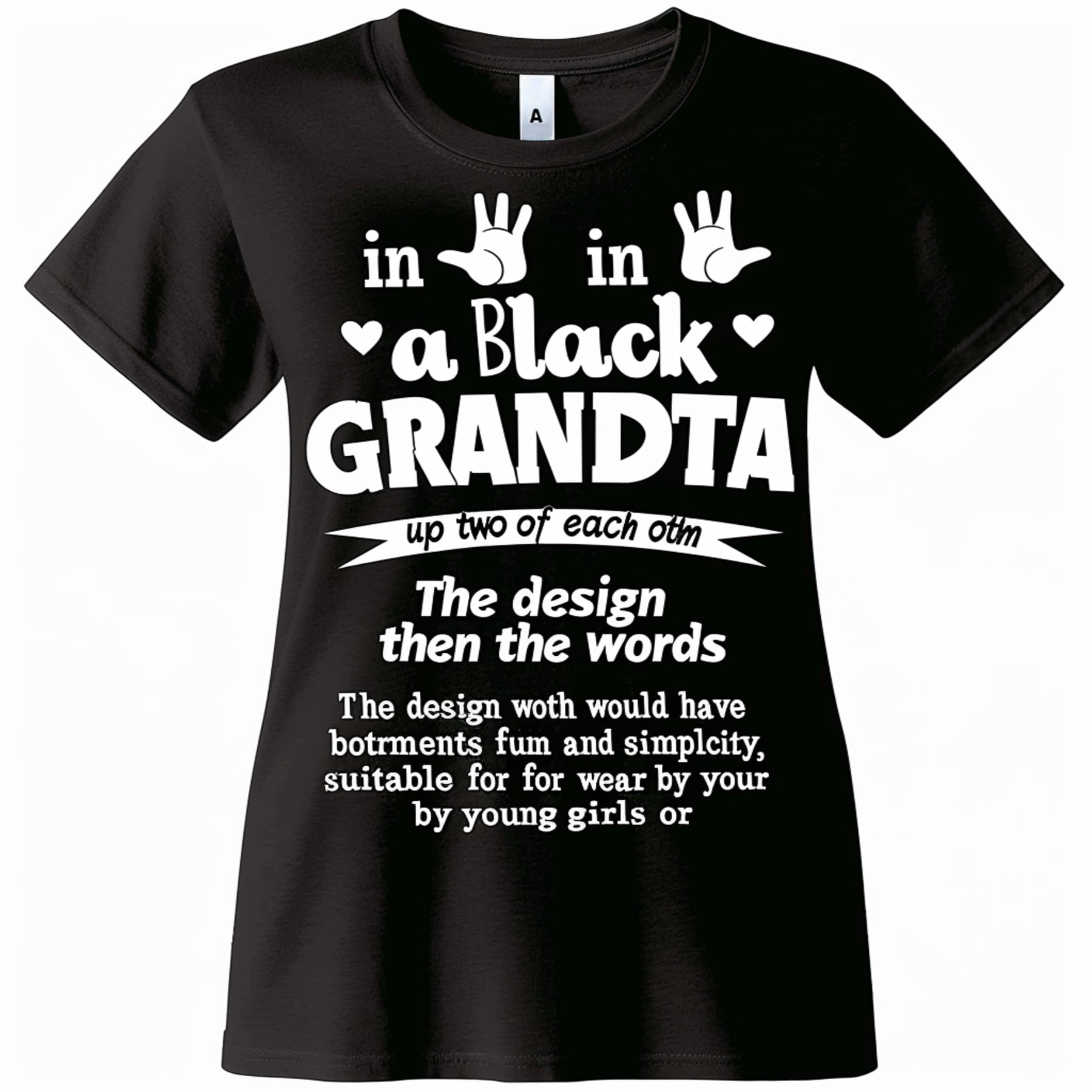 Empowering Grandmas: Fun and Simple Black TShirts for Women and Girls