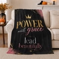 thumbnail image 1 of Empowering Lead Beautifully Power Grace, Festive autumn celebration Scene, Warm Flannel Blanket for Living Room and Reading Nook, Art Lovers autumn celebration Gift, Festive Home Decor, 1 of 9