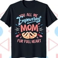 thumbnail image 1 of Empowering MOM Black T-Shirt with Colorful Heart Design & Cupped Hands, 1 of 5