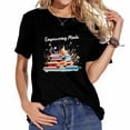 thumbnail image 1 of Empowering Minds Back to School Gifts Women's casual short sleeve top with cool motif, 1 of 3