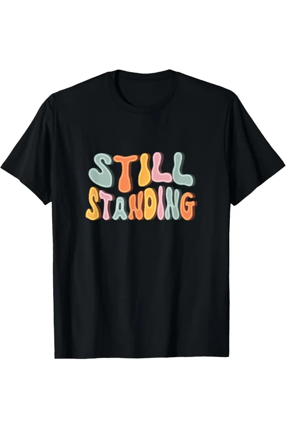 Empowering Still Standing Vintage Amputee Slogan Art Print Unisex T-Shirt ,up to size 5XL