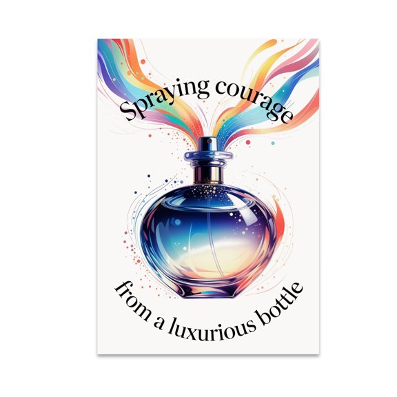 Empowering Wall Art - Courage in a Bottle - 13x19 Poster Print