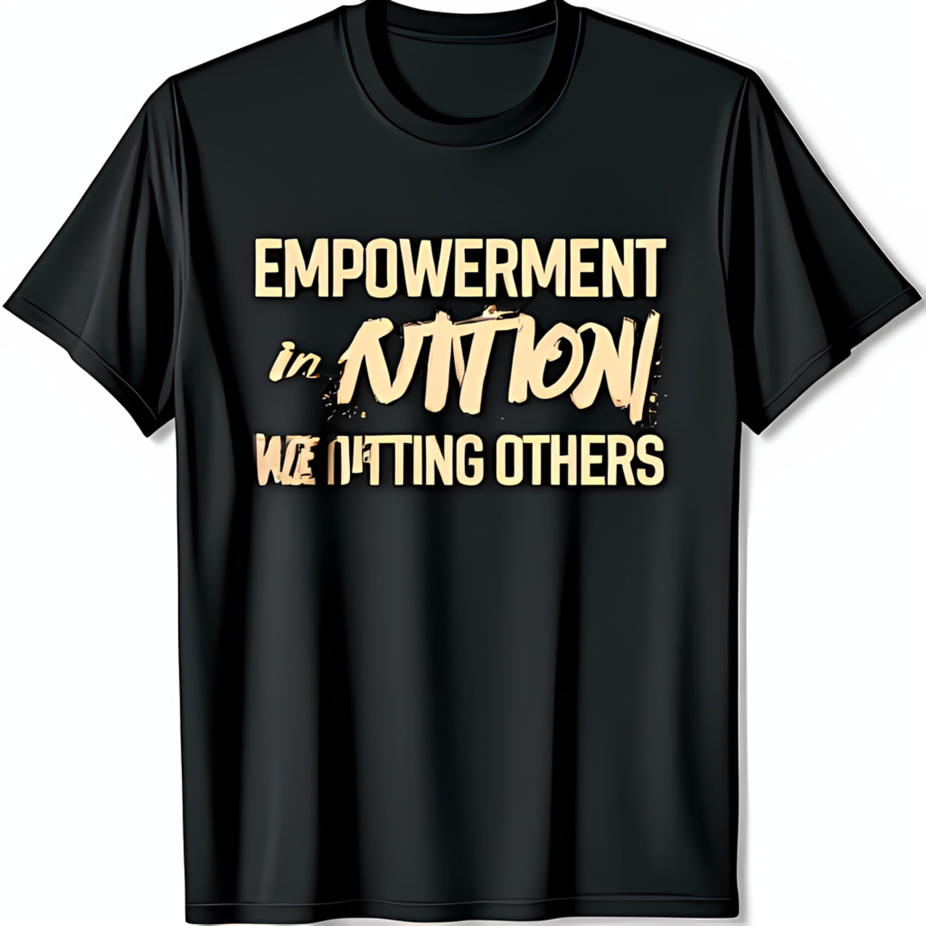 Empowerment Graphic Black TShirt Bold & Eye Catching Design for