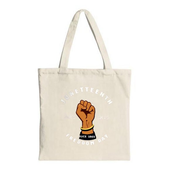 Empowerment Tote Bag: Canvas " FREEDOM DAY SINCE 1869 " Perfect for shopping travel and parties