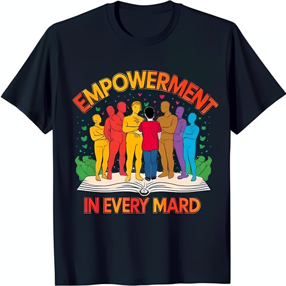 Empowerment in Every Mind T-Shirt Diverse Community Graphic on Book