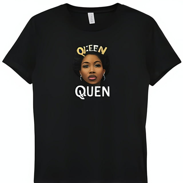 Empowerment in Style: Black T-Shirts with Bold Chest Graphics