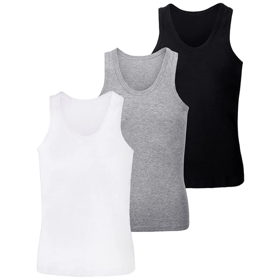 Emprella 3 Piece One Shirt for Men Classic Men Tank Top Cotton Tank Top Undershirt Sleeveless Workout Gym Tank Top for Men