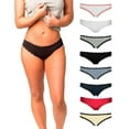 thumbnail image 1 of Emprella Cotton Underwear Women, 8 Pack Womens Bikini Seamless Ladies Cheeky Panty - L, 1 of 5