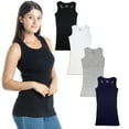 thumbnail image 1 of Emprella Tank Tops for Women, 4 Pack Ribbed Racerback Tanks (4XL), 1 of 4