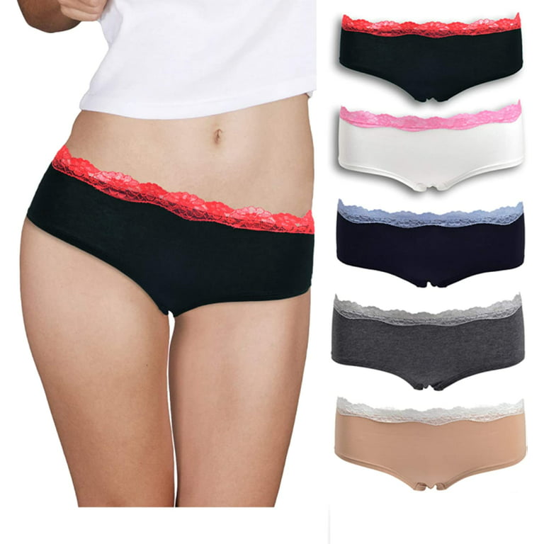 Emprella Women's Underwear Hipster Panties - 5 Pack Colors and
