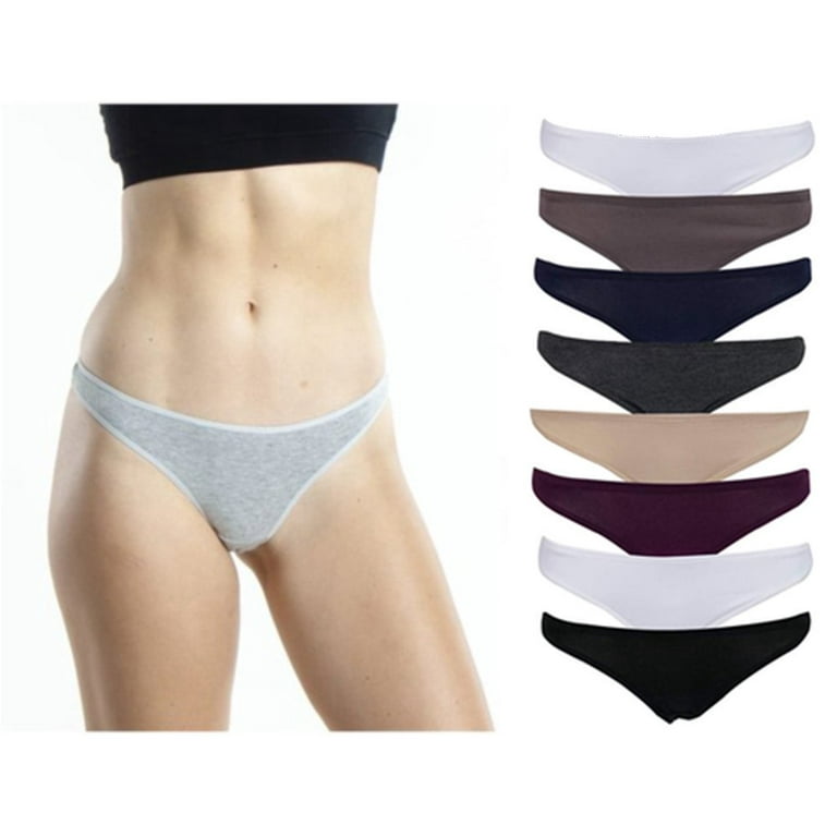 Emprella Women's Underwear Thong Panties - 8 Pack Colors and Patterns May  Vary 