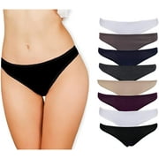 Emprella Womens Underwear, 8 Pack Thongs for Women Seamless Ladies Thong Panties - S