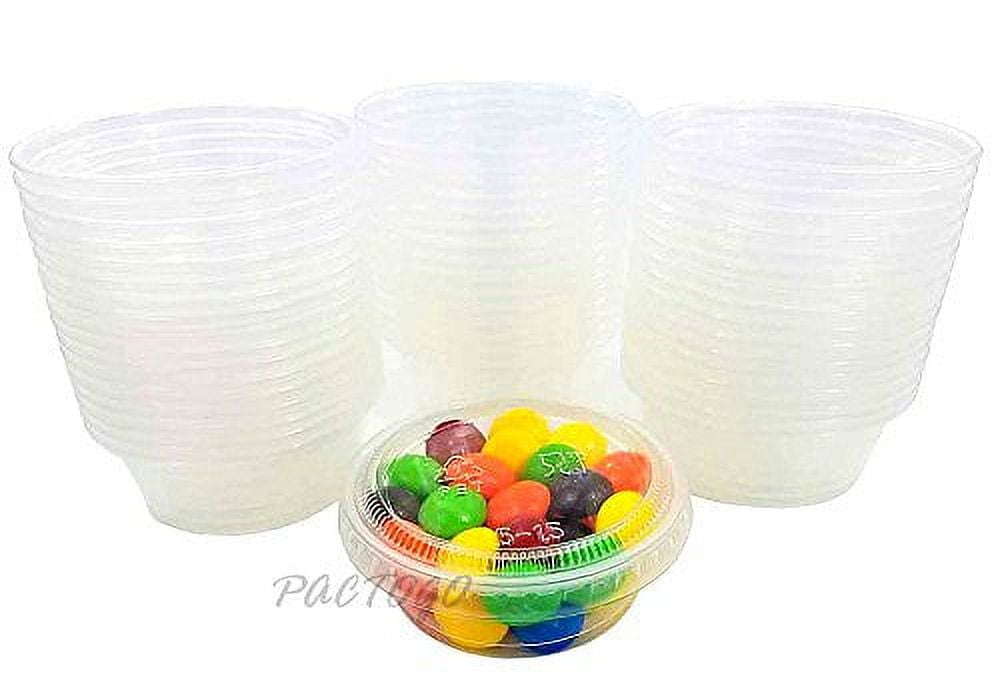 Empress 1.5 oz. Clear Plastic Disposable Portion Souffle Container Food  Cups with Lids (Pack of 300 Sets)