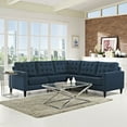 thumbnail image 1 of Empress 3 Piece Upholstered Fabric Sectional Sofa Set, 1 of 4