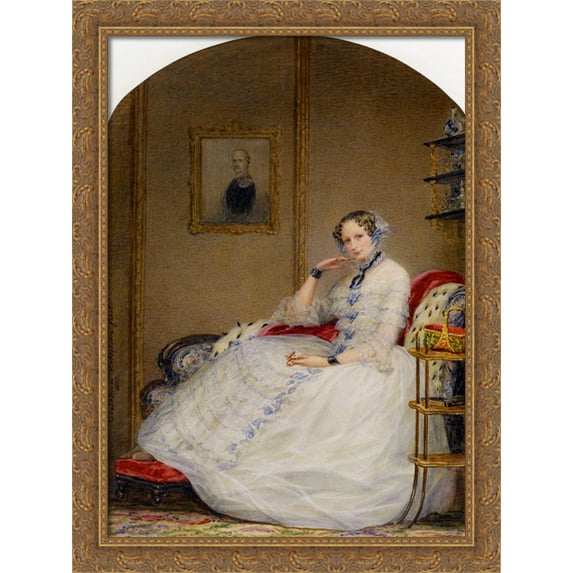 Empress Alexandria Fedorovna 28x38 Large Gold Ornate Wood Framed Canvas Art by Christina Robertson